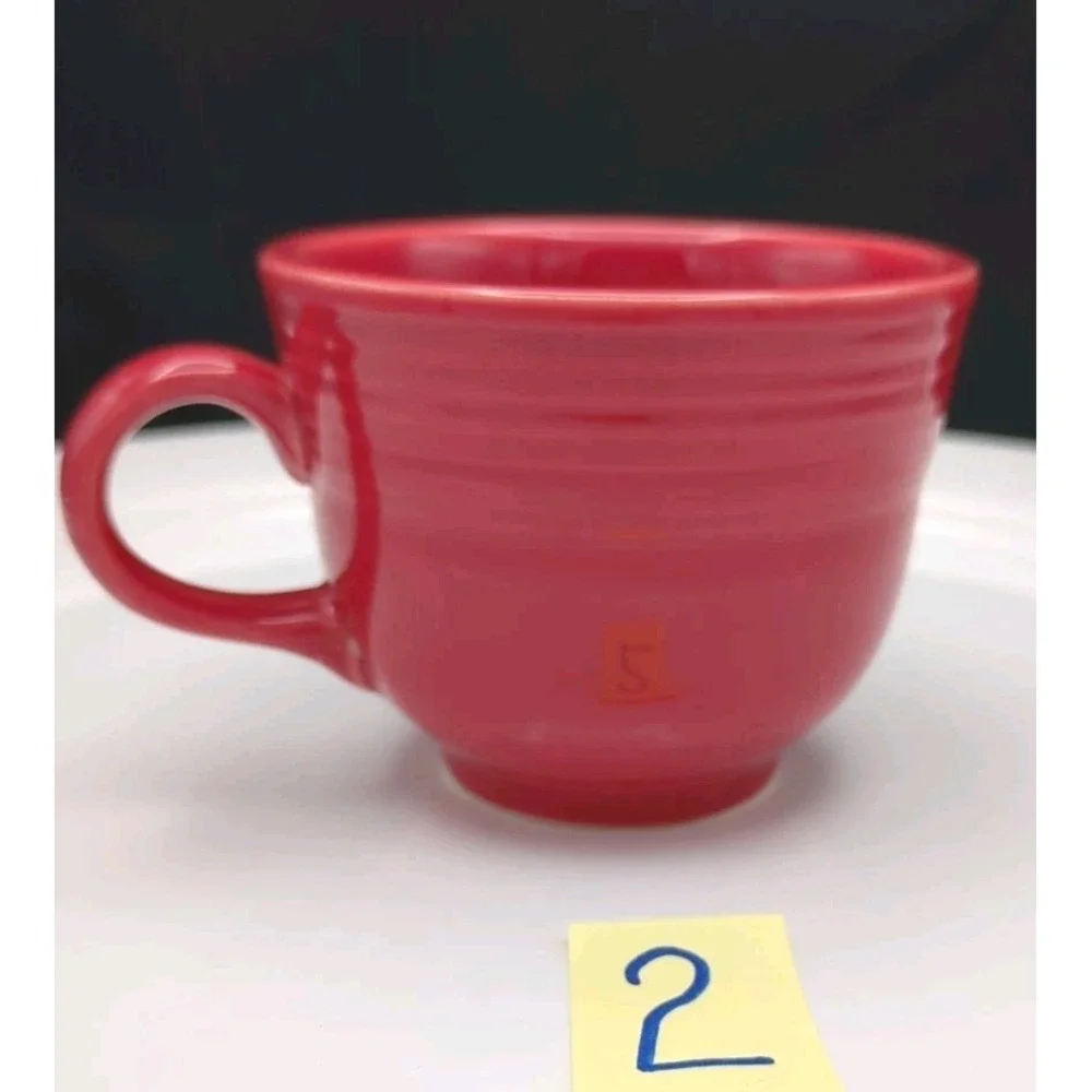 Homer Laughlin Fiesta Tableware Fiestaware Coffee Cup Red Incised HLC fiesta USA